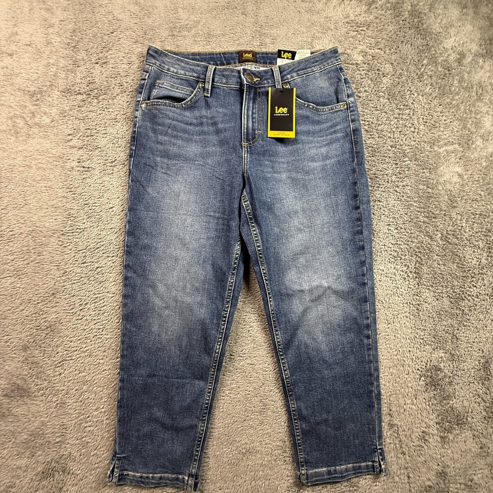 Lee Legendary Capri Jeans Womens 4 Mid Rise 23" Inseam Blue Denim NWT